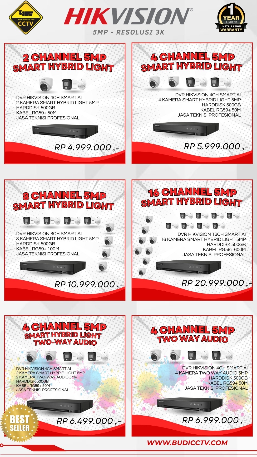 Brosur Harga 2 - Budi CCTV