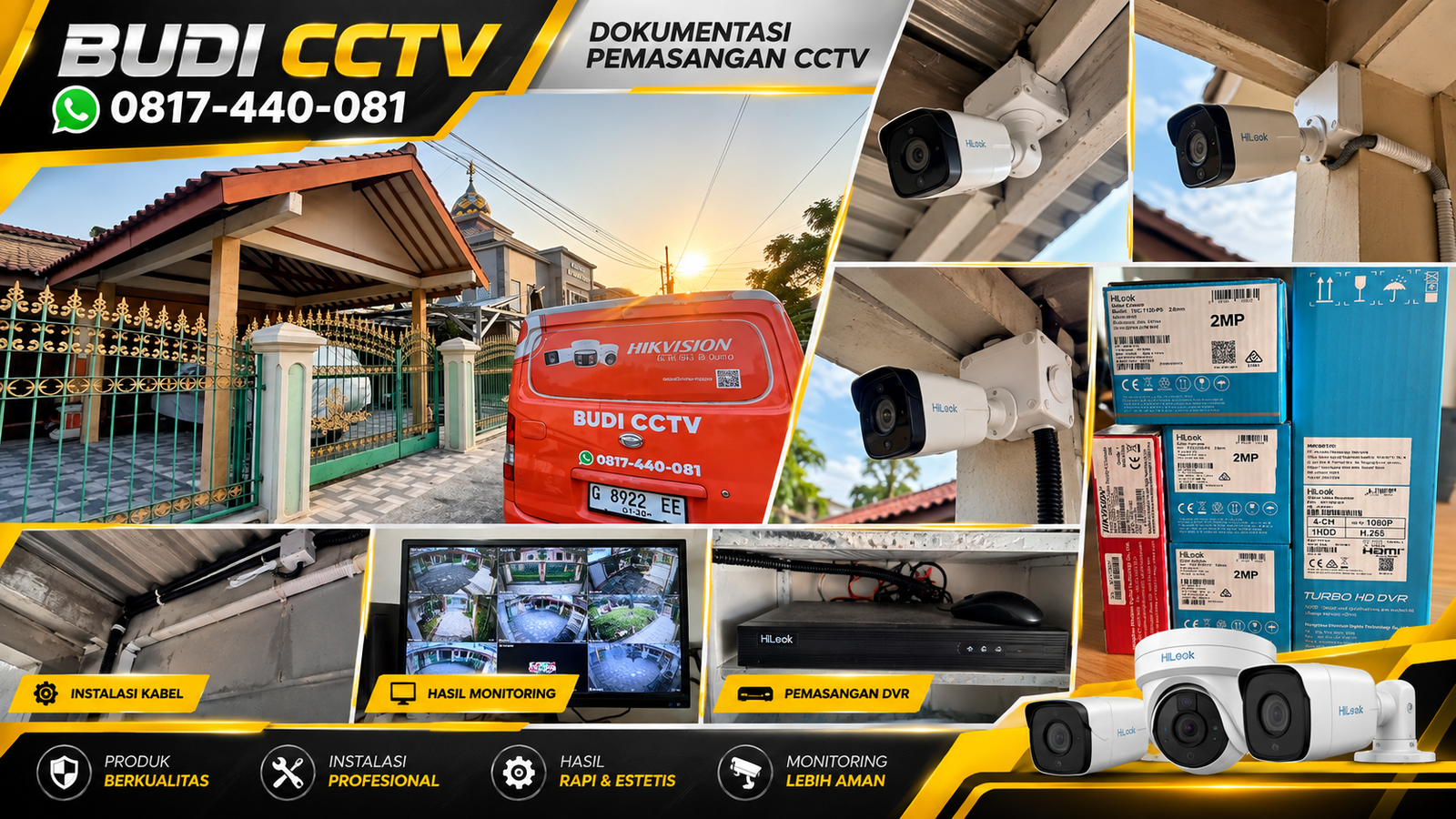 Instalasi CCTV Hilook di Rumah Cirebon, Dukungan Purna Jual Terjamin