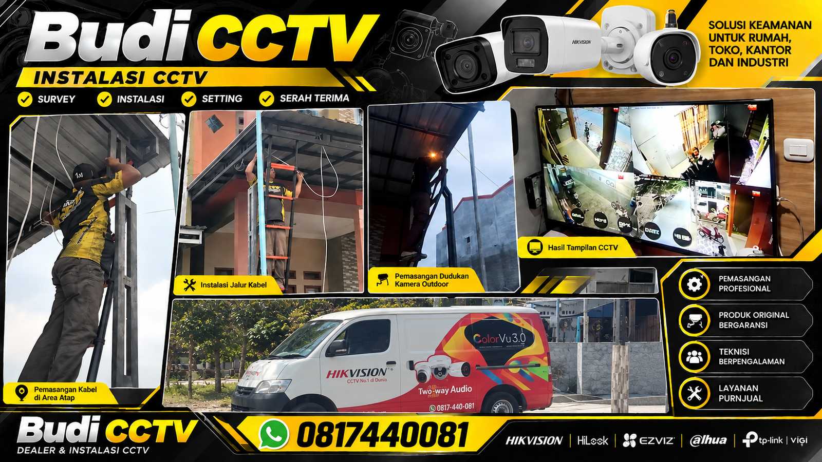 CCTV Hikvision pada Rumah Tinggal Cirebon dengan Pengaturan Koneksi WiFi Kamera