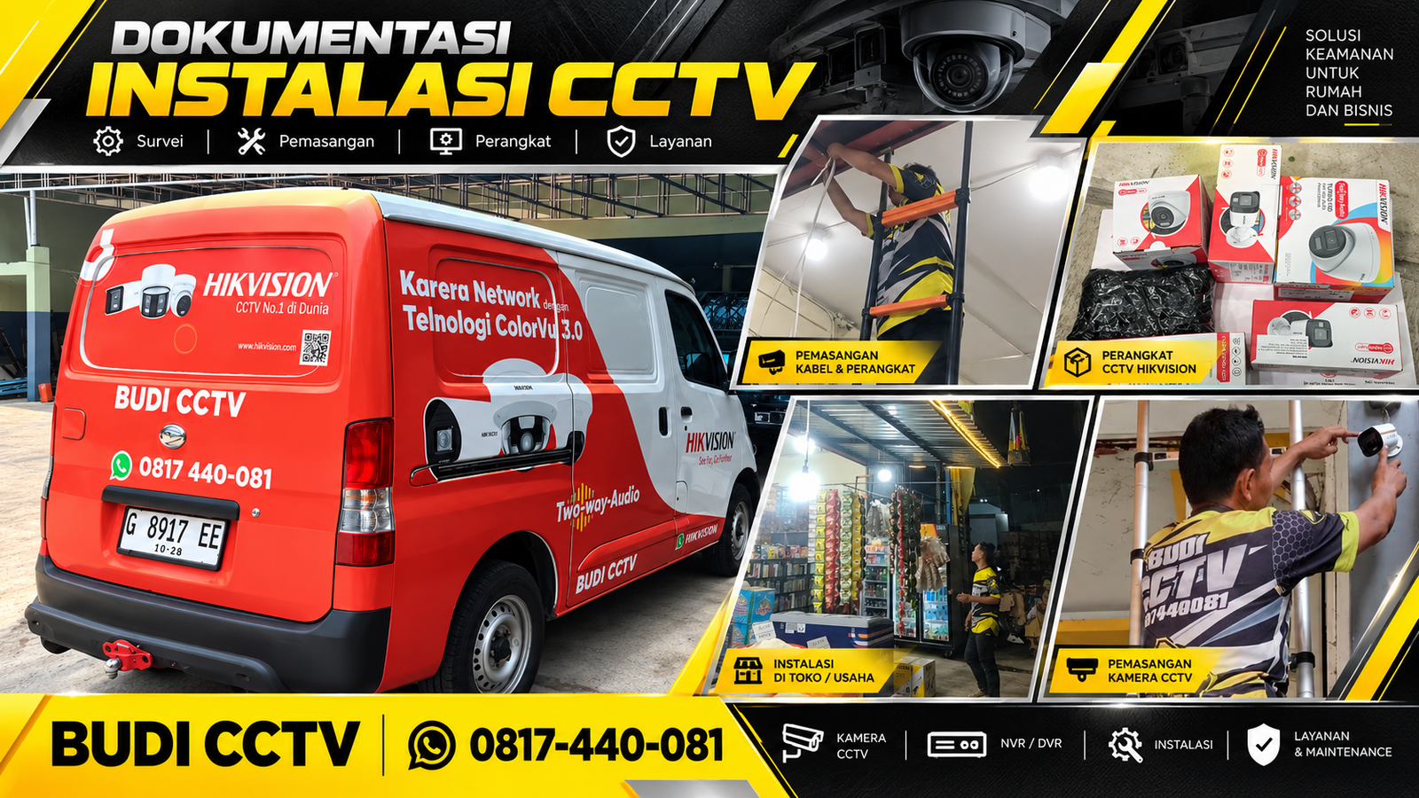 Pemasangan CCTV Hikvision Cirebon untuk Toko dari Dealer Budi CCTV