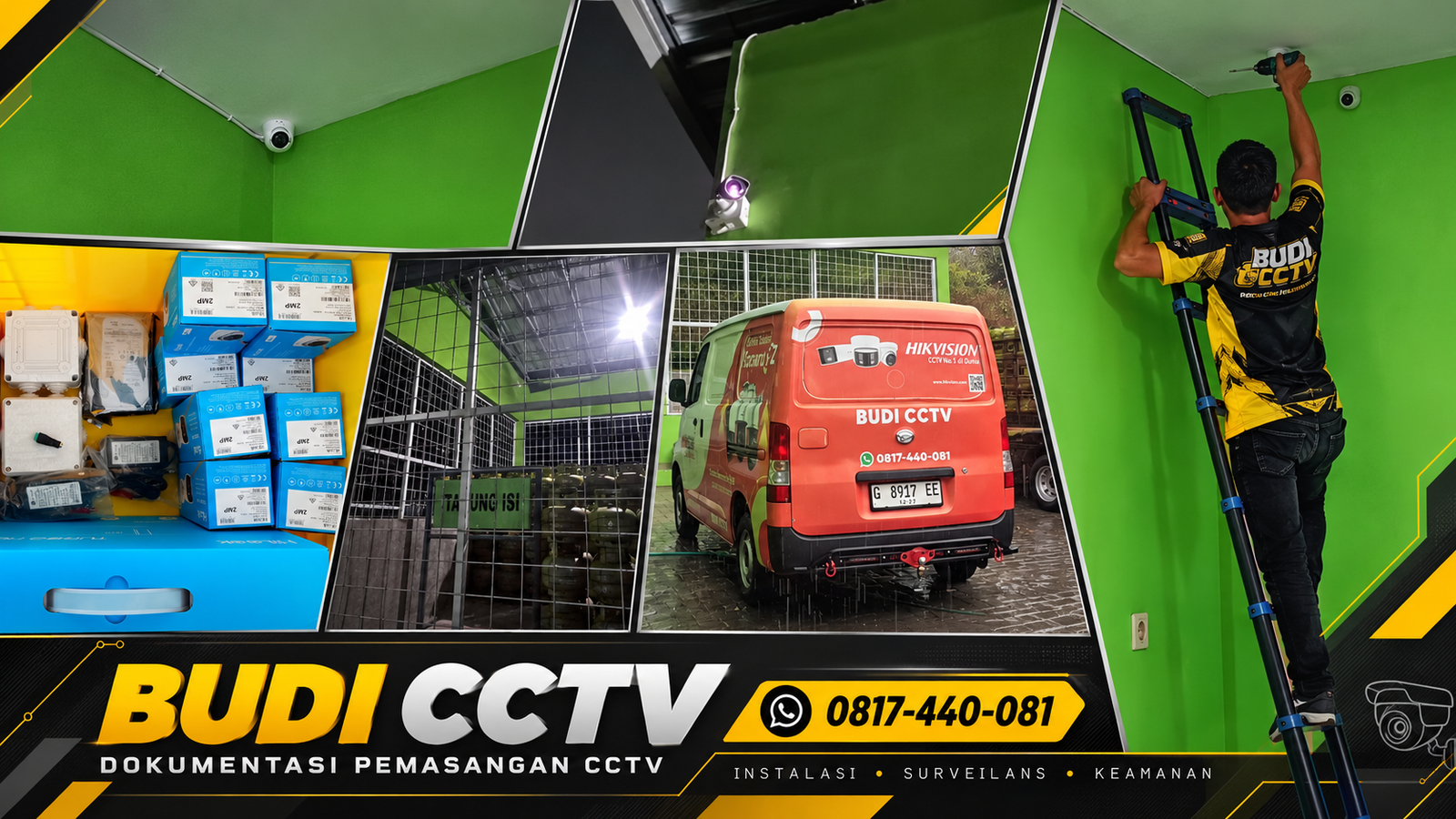 Pemasangan CCTV HiLook di Usaha Gas LPG Cirebon bersama Dealer Resmi
