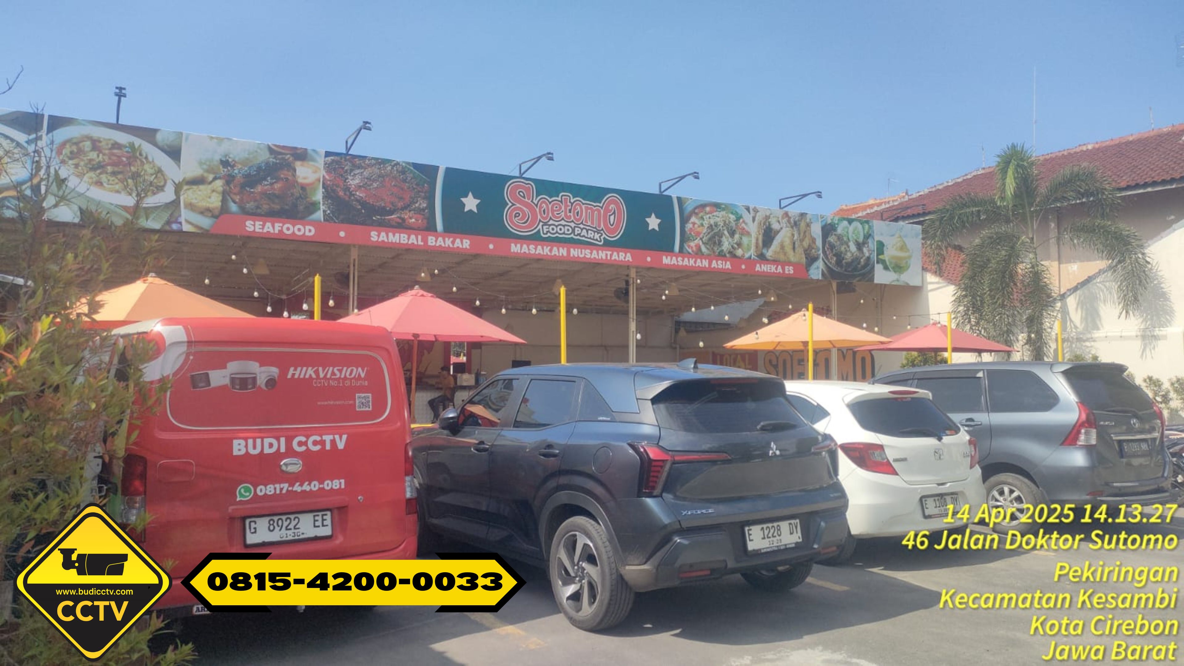 Pemasangan CCTV Hikvision 4 Channel Smart Hybrid Light 2MP di Rumah Makan Wilayah Pekiringan