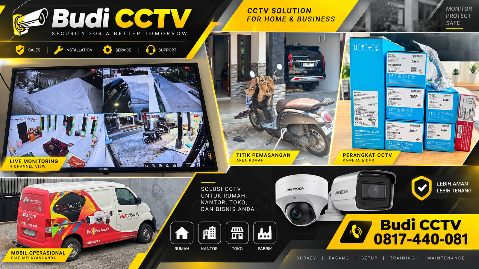 Instalasi CCTV HiLook di Cirebon, Pengawasan Tanpa Henti Selama 24 Jam